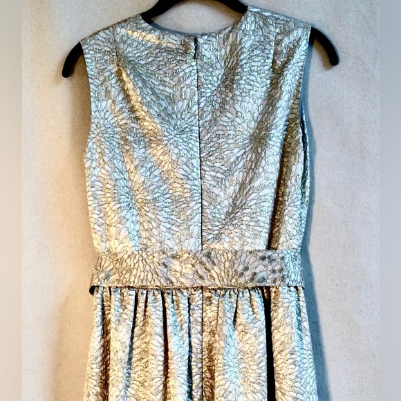 Designer evening gown, size 4, gold/silver/ivory. Old Hollywood/MCM glamor. EUC - Picture 6 of 11